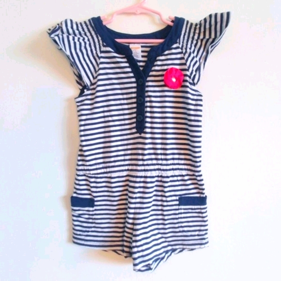 Gymboree Girl Romper Stipers  Sleeveless Size 6 - Picture 2 of 8